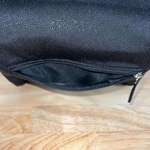 Lancôme, Black Glitter Make up Cosmetics Travel Pouch Zip Top & Flap Closure - Picture 9 of 11